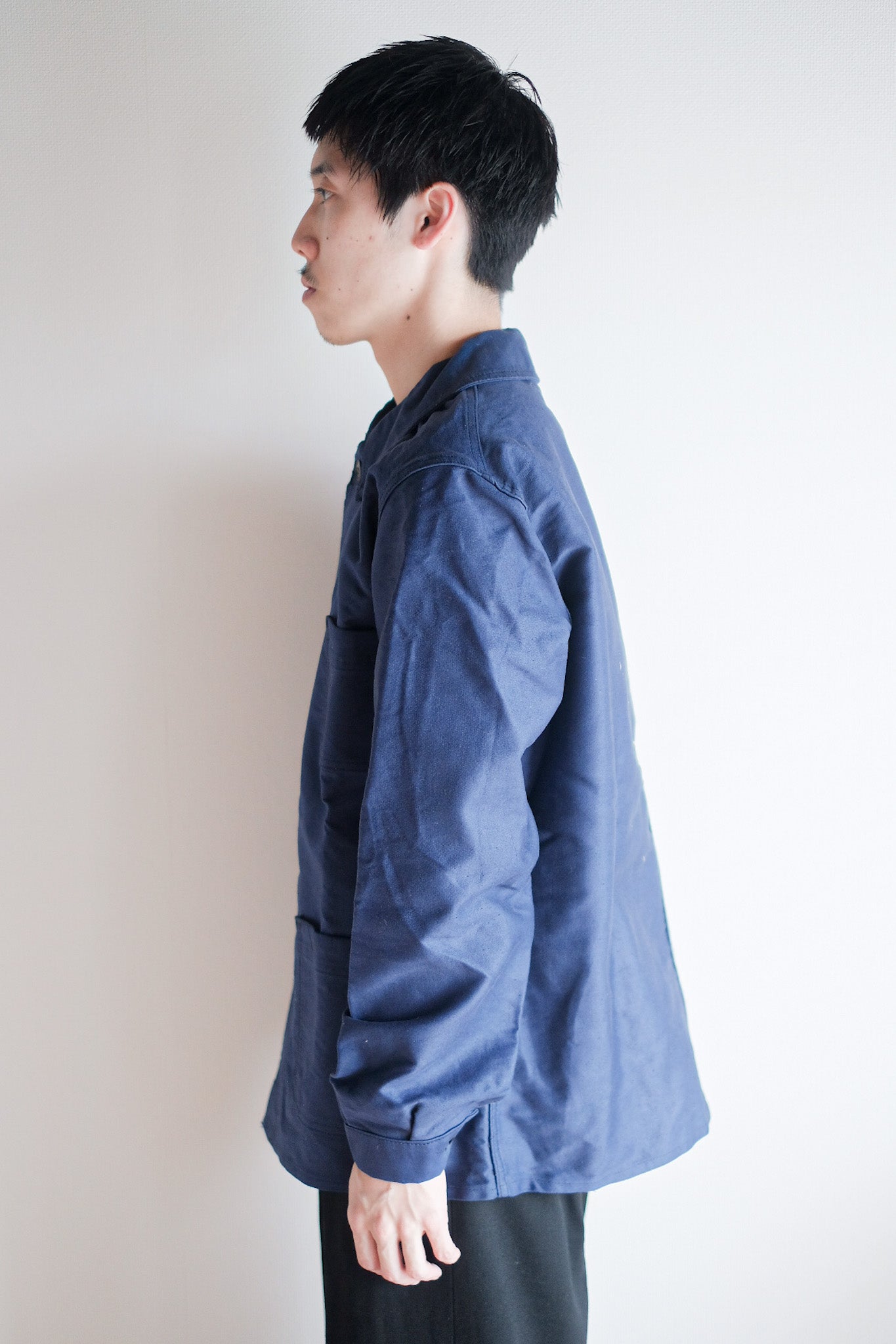 ［~50's］French Vintage Blue Moleskin Work Jacket "Dead Stock"