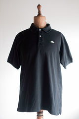 [~ 80's] Chemise Lacoste S/S Polo Size.5 "Black"