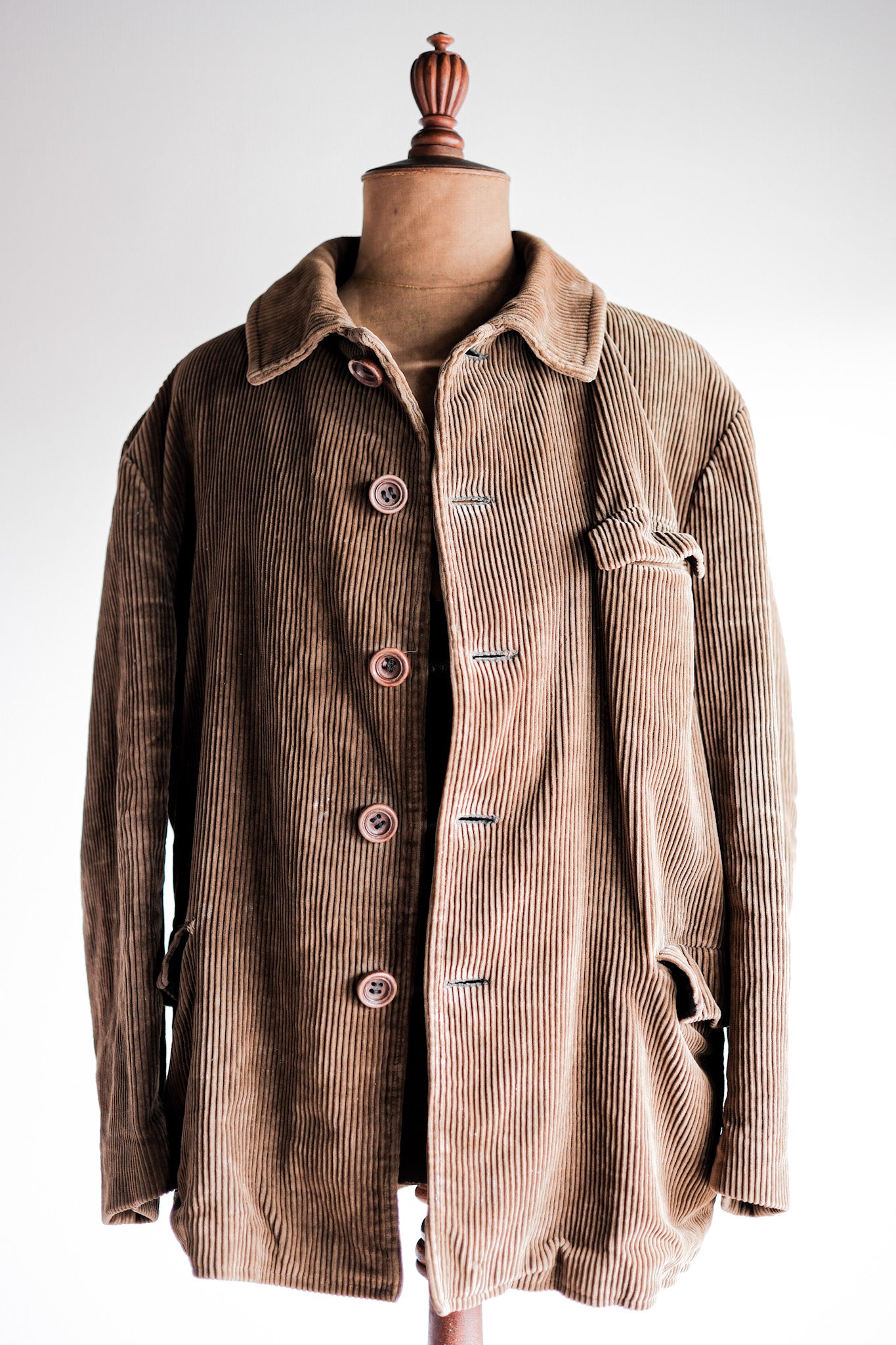 [~ 30's] French Vintage Brown Corduroy Work Jacket