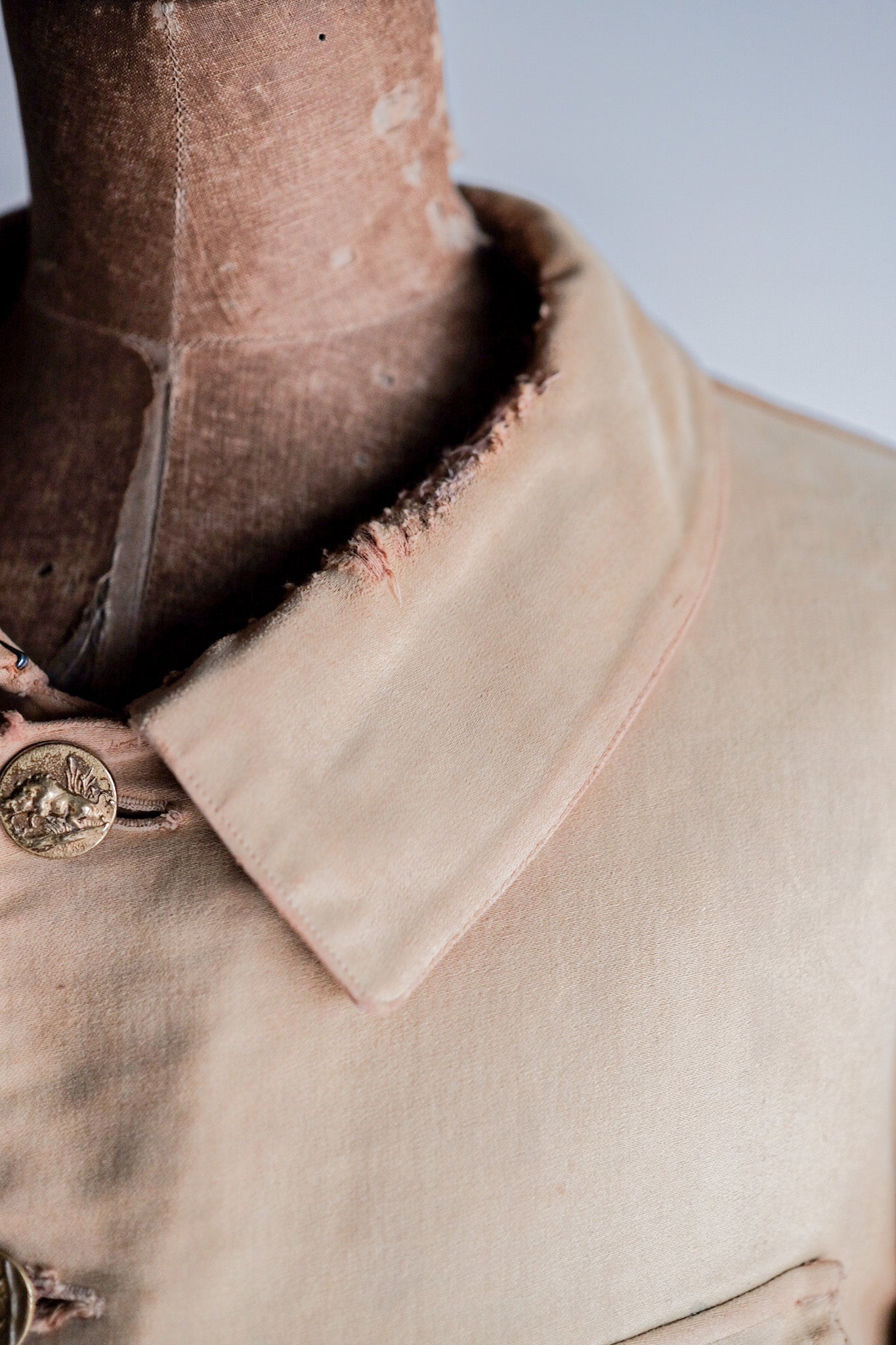 ［~30's］French Vintage Moleskin Hunting Jacket With Chin Strap