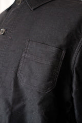 【~50's】French Vintage "Le Mont St. Michel" Black Moleskin Work Jacket