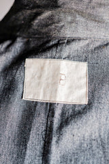 [~ 40's] French Vintage Black Chambray Atelier Coat "Dead Stock"