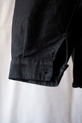 【~30's】French Vintage Black Moleskin Work Jacket