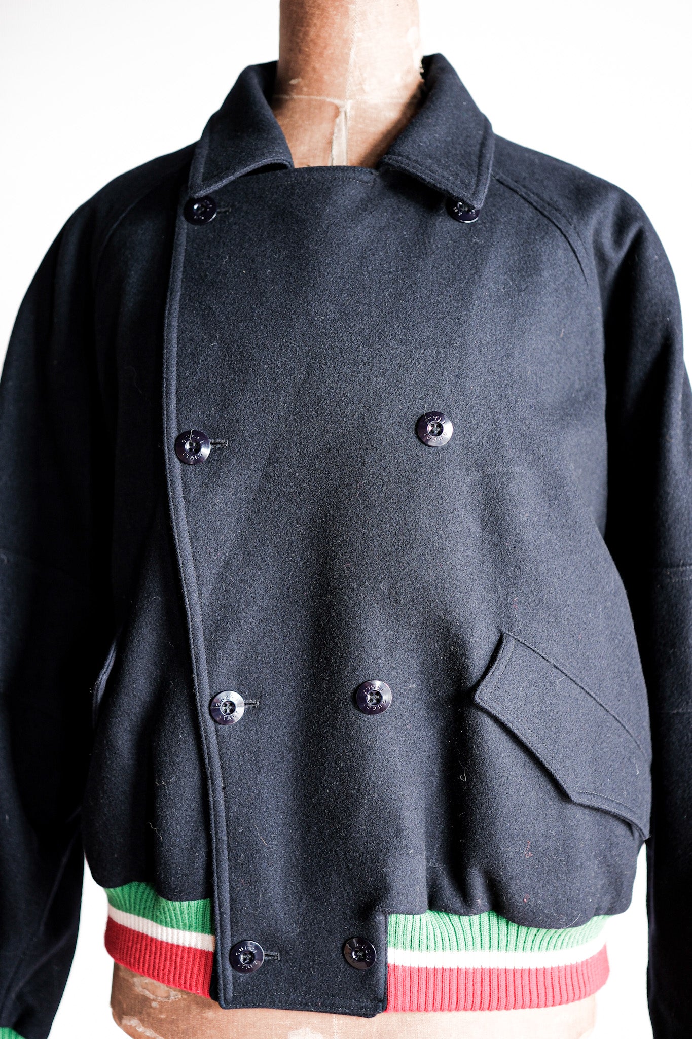 ［~80's］Old Gucci Double Breasted Italian Wool Blouson Size.50