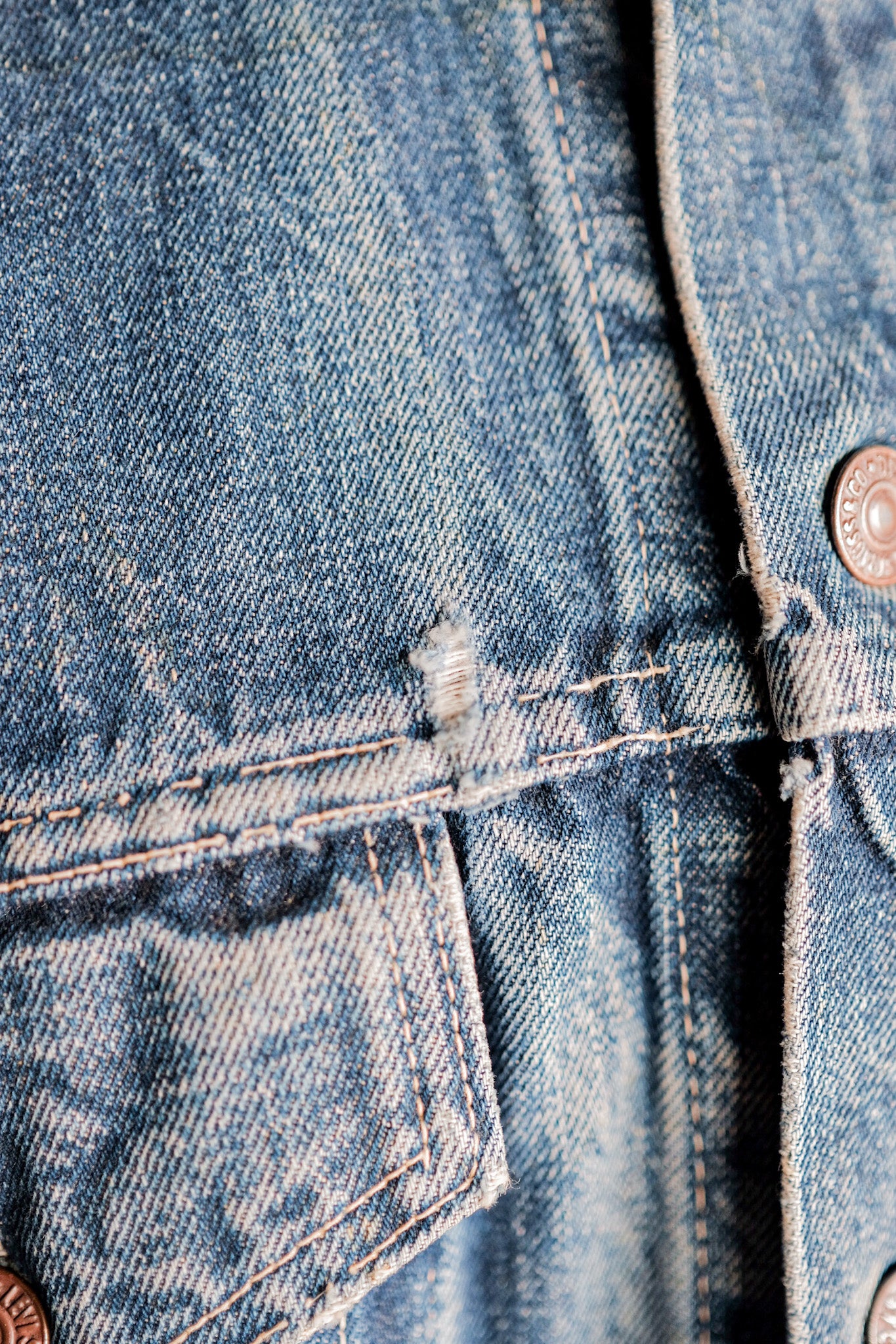 ［~60's］Vintage Levi's 557 Denim Jacket "Big E"