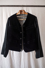 【~50's】French Vintage Black Corduroy Gilet Jacket