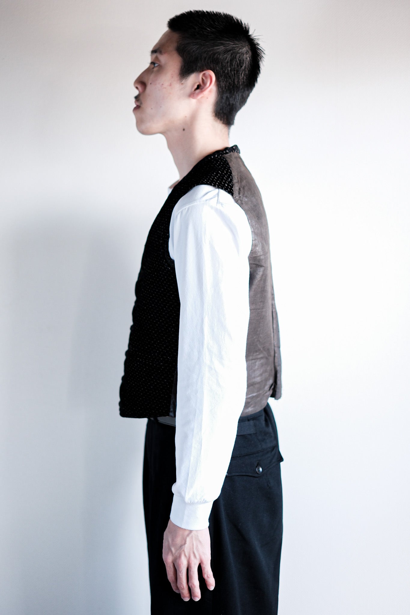 ［Late 19th C］French Antique Black Velvet Gilet