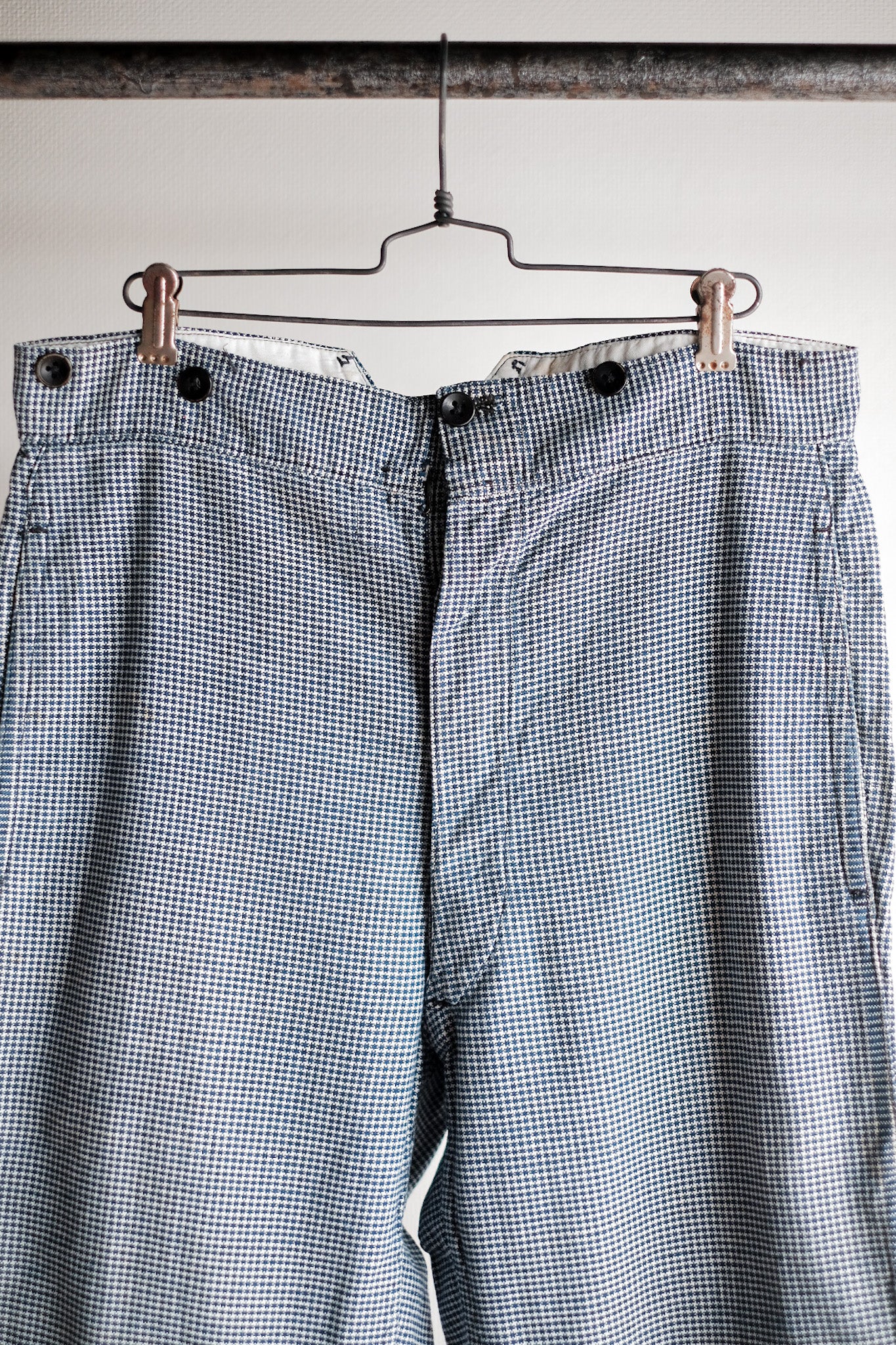 [~ 30's] French Vintage Pin Check Work Pants