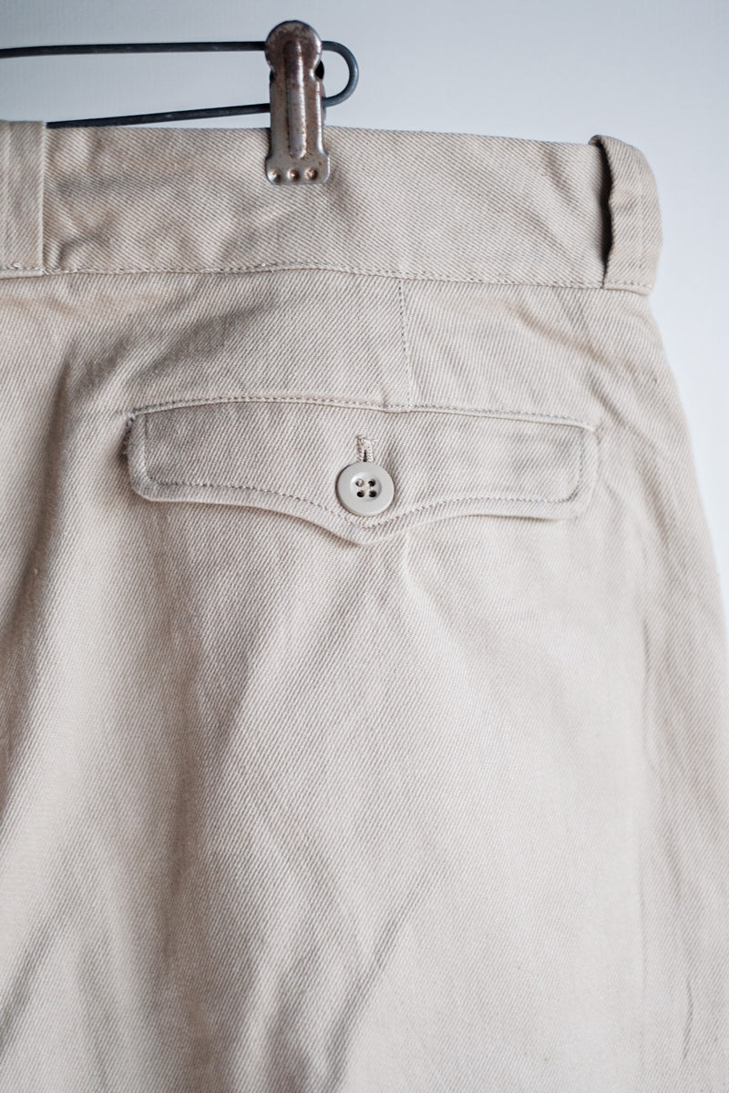 [~ 60's] กองทัพฝรั่งเศส M52 ขนาดกางเกง Chino ขนาด 16 "Dead Stock"