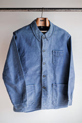 [~ 40's] แจ็คเก็ตงาน Moleskin ของ French Vintage Blue Work