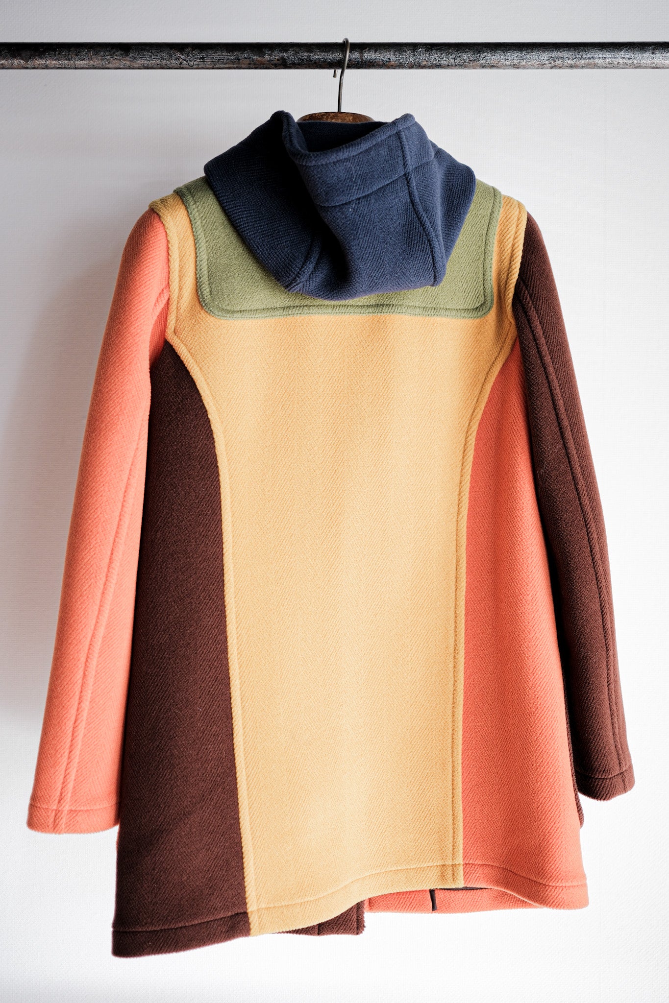 ［~90's］Old INVERTERE Crazy Pattern Wool Duffle Coat "Moorbrook"