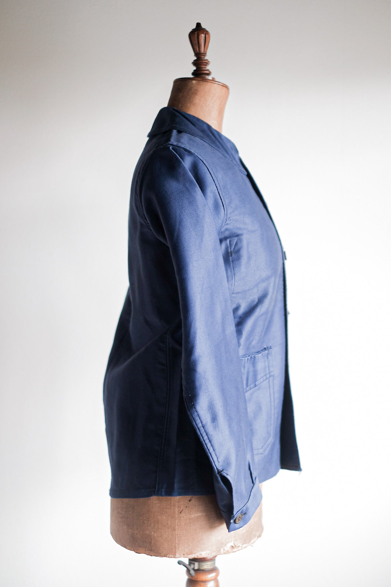 ［~40's］French Vintage Blue Moleskin Work Jacket "Dead Stock"