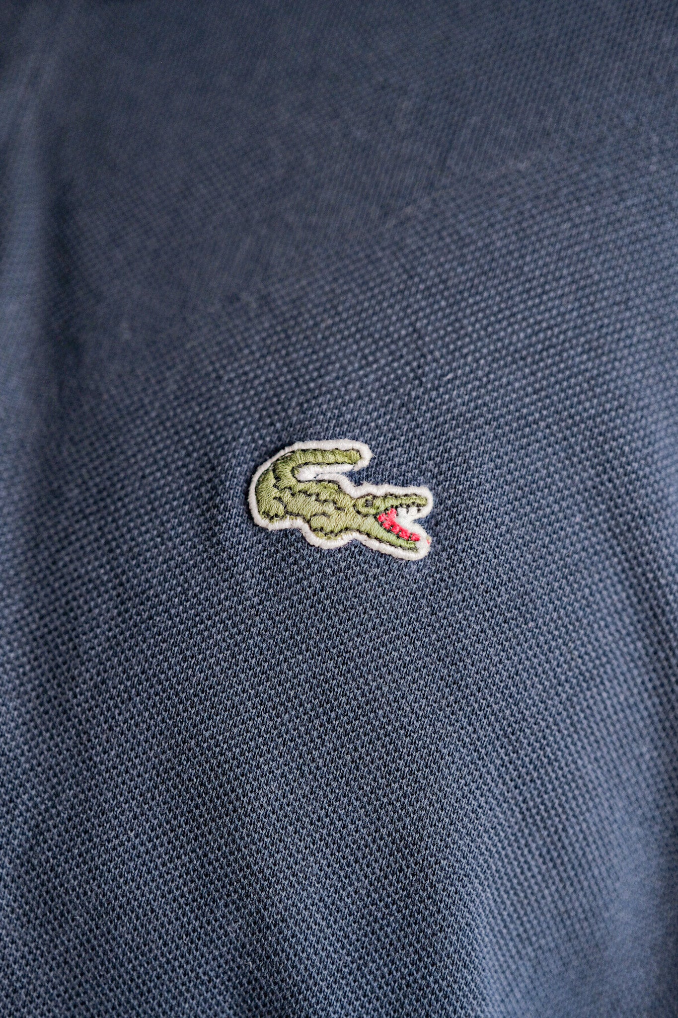 [~ 80's] Chemise Lacoste L/S Polo Shirt Size.6 "Navy"
