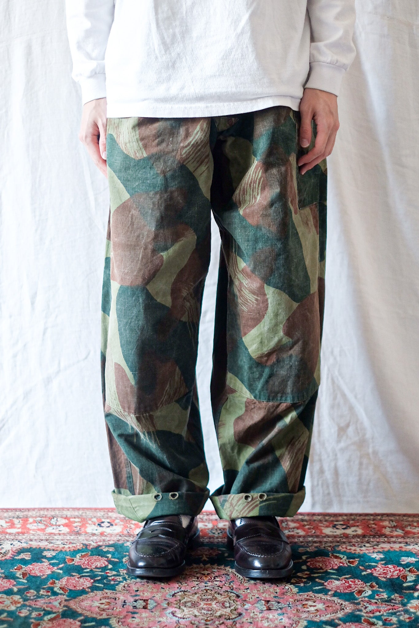 [~ 50's] Belgian Army Brushstroke Camo Airborne Pant Size.4