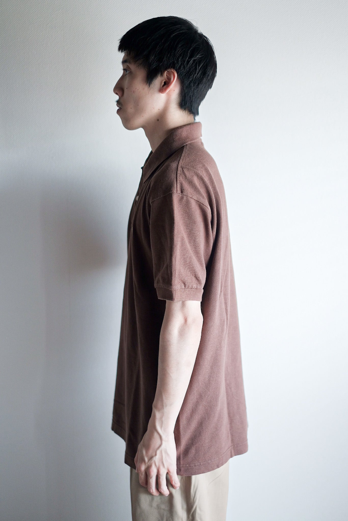 [~ 80's] Chemise Lacoste S/S Polo Size.6 "Brown"