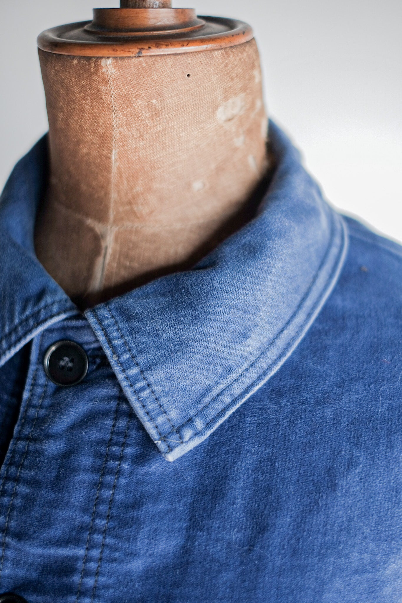 ［~50's］French Vintage Blue Moleskin Work Jacket "Le Mont St. Michel"