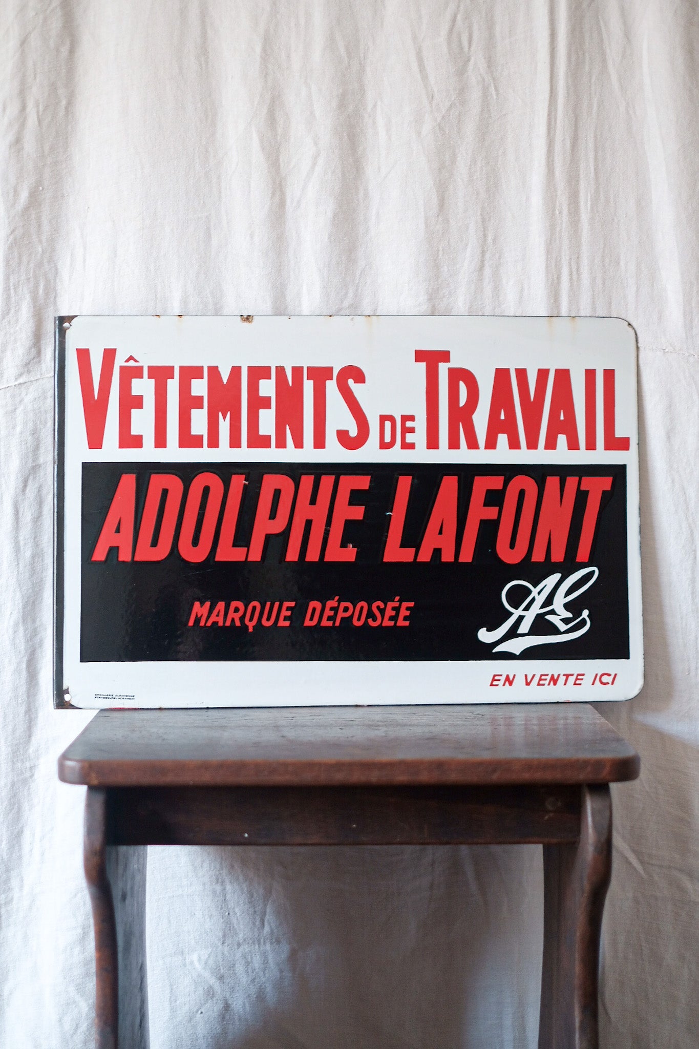 [〜50年代]法國復古搪瓷板“ Adolphe Lafont”