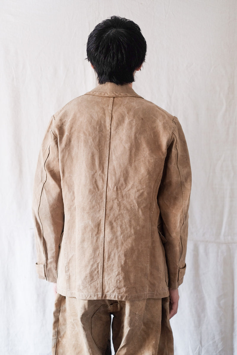 20's] French Vintage Linen Hunting Jacket & Jodhpurs 