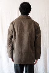 [〜40年代]法國復古棕色棉鹽和胡椒套外套