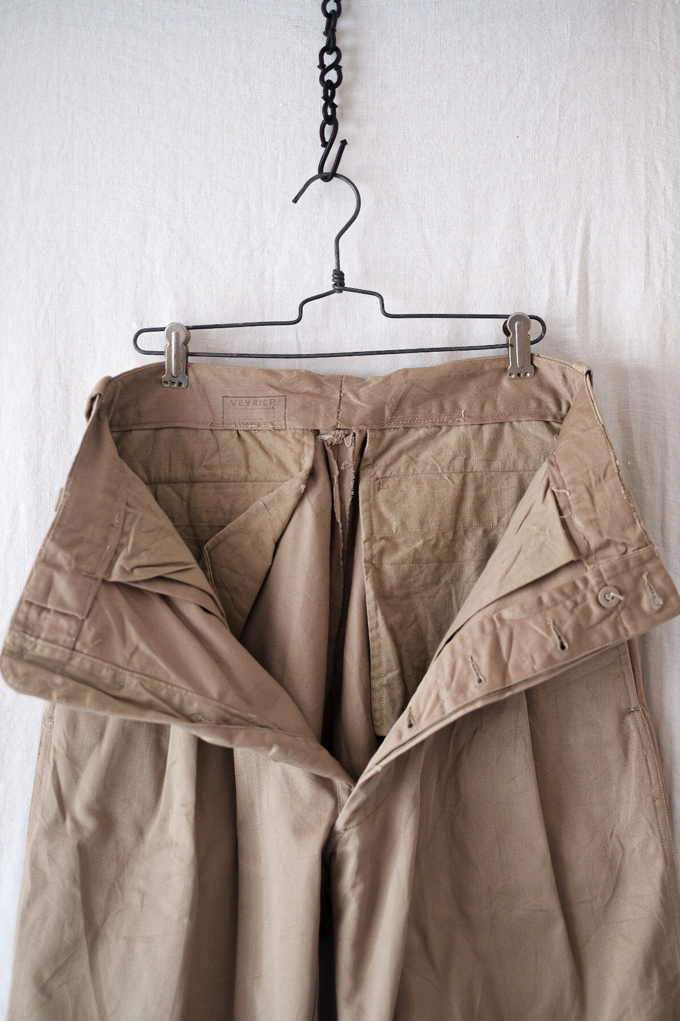 【~60's】French Army M52 Chino Trousers Size.11? "Dead Stock"