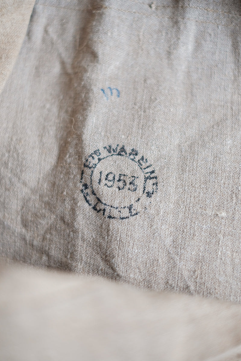 [~ 50's] กองทัพฝรั่งเศส Bourgeron โรงพยาบาล Smock Smock Military "Dead Stock"