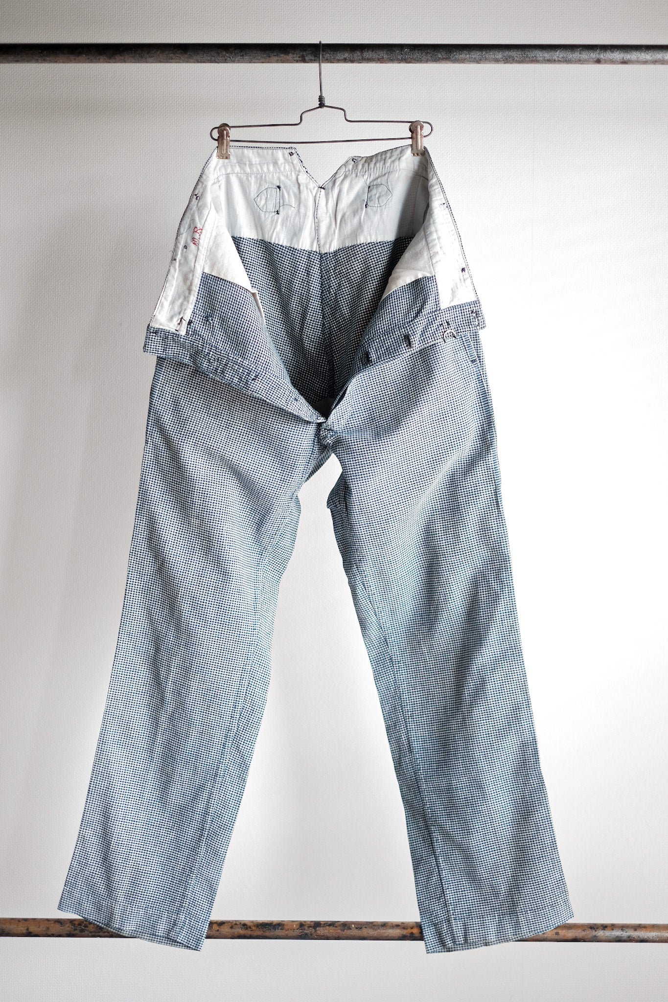 ［~30's］French Vintage Pin Check Work Pants