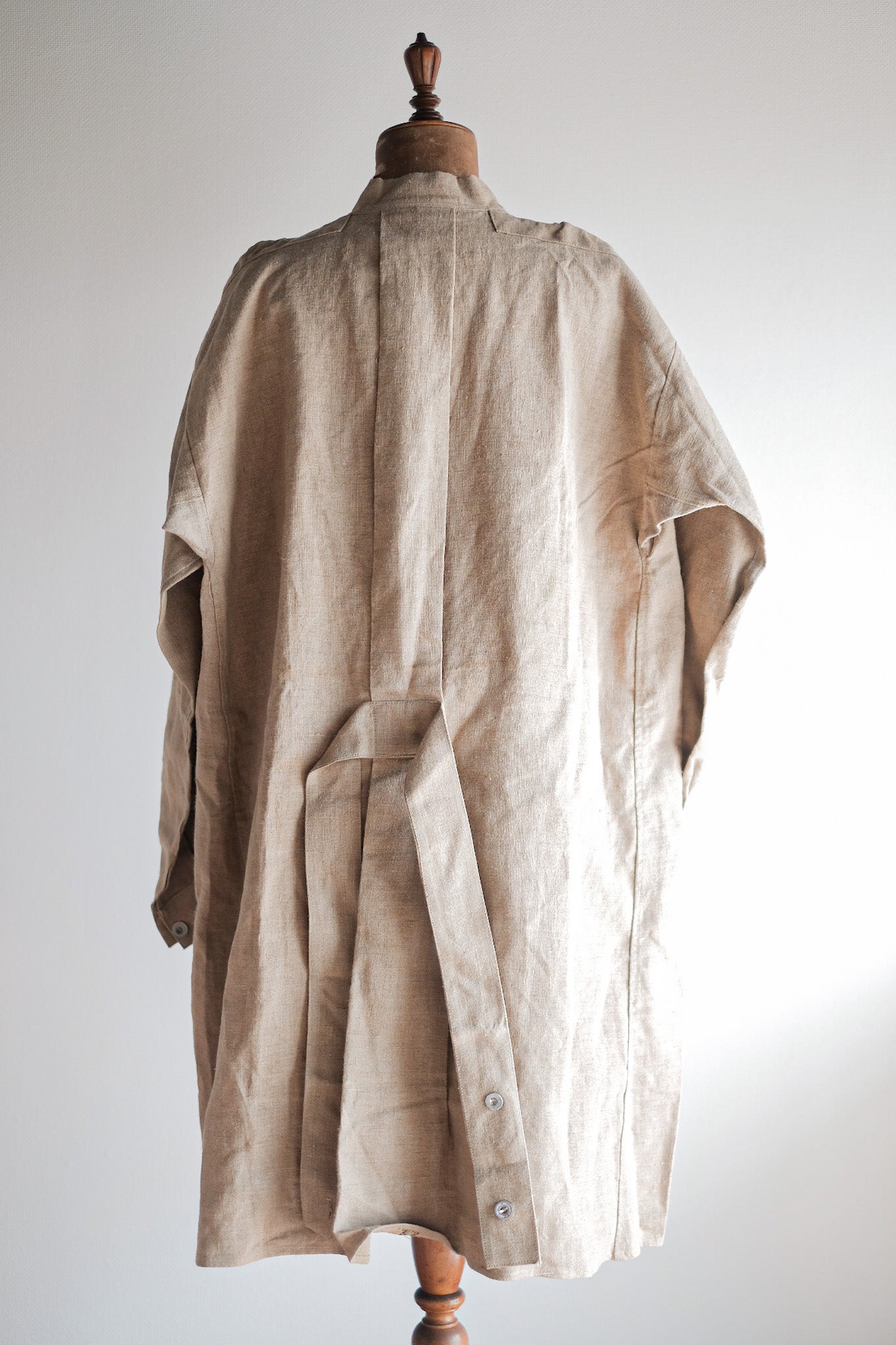 ［~50's］French Army Bourgeron Linen Smock Hospital Military "Dead Stock"