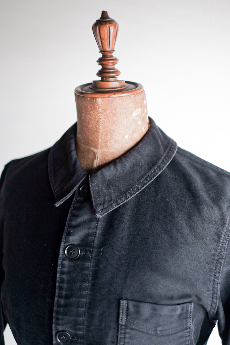 50's] French Vintage Black Moleskin Work Jacket – VIEUX ET NOUVEAU