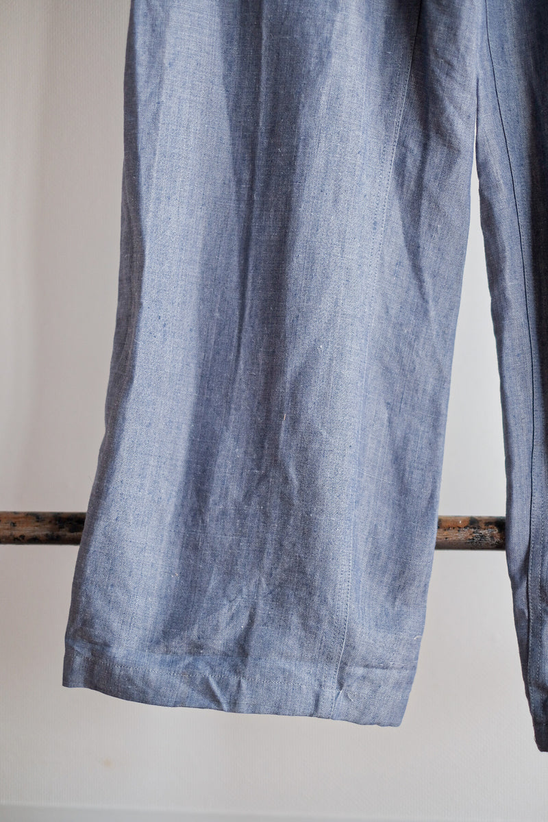 [~ 50's] กองทัพเรือฝรั่งเศส Ramie Linen Sailor Pant "Dead Stock"