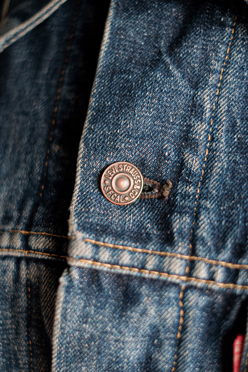 [~ 60's] ขนาดแจ็คเก็ตยีนส์ 559xx ของ Vintage Levi ขนาด 44 "รับประกัน"