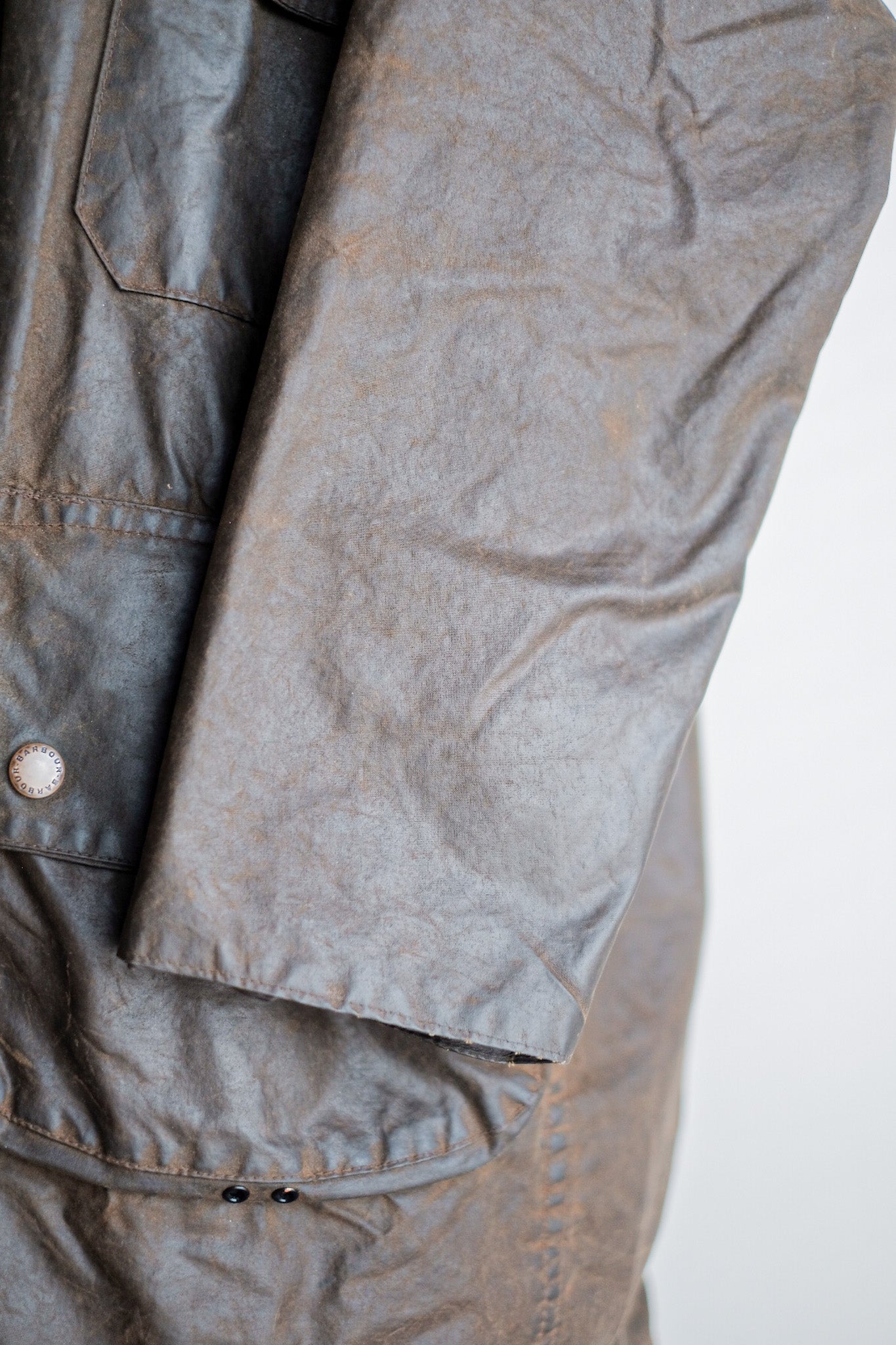 ［~80's］Vintage Barbour "SOLWAY ZIPPER" With Hood 2 Crest Size.40