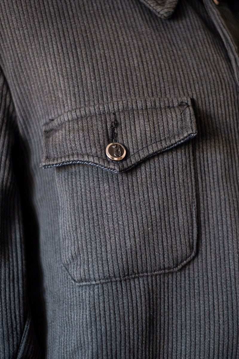 【~50's】French Vintage Gray Cotton Pique Hunting Jacket