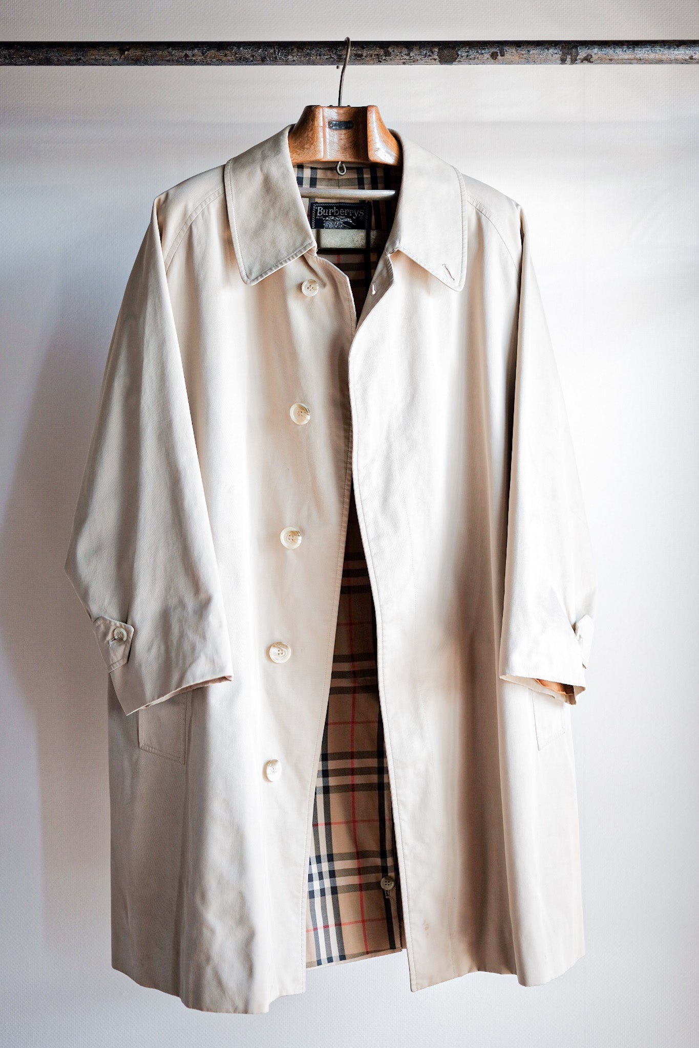【~70's】Vintage Burberry's Single Raglan Balmacaan Coat C100 Size.52REG