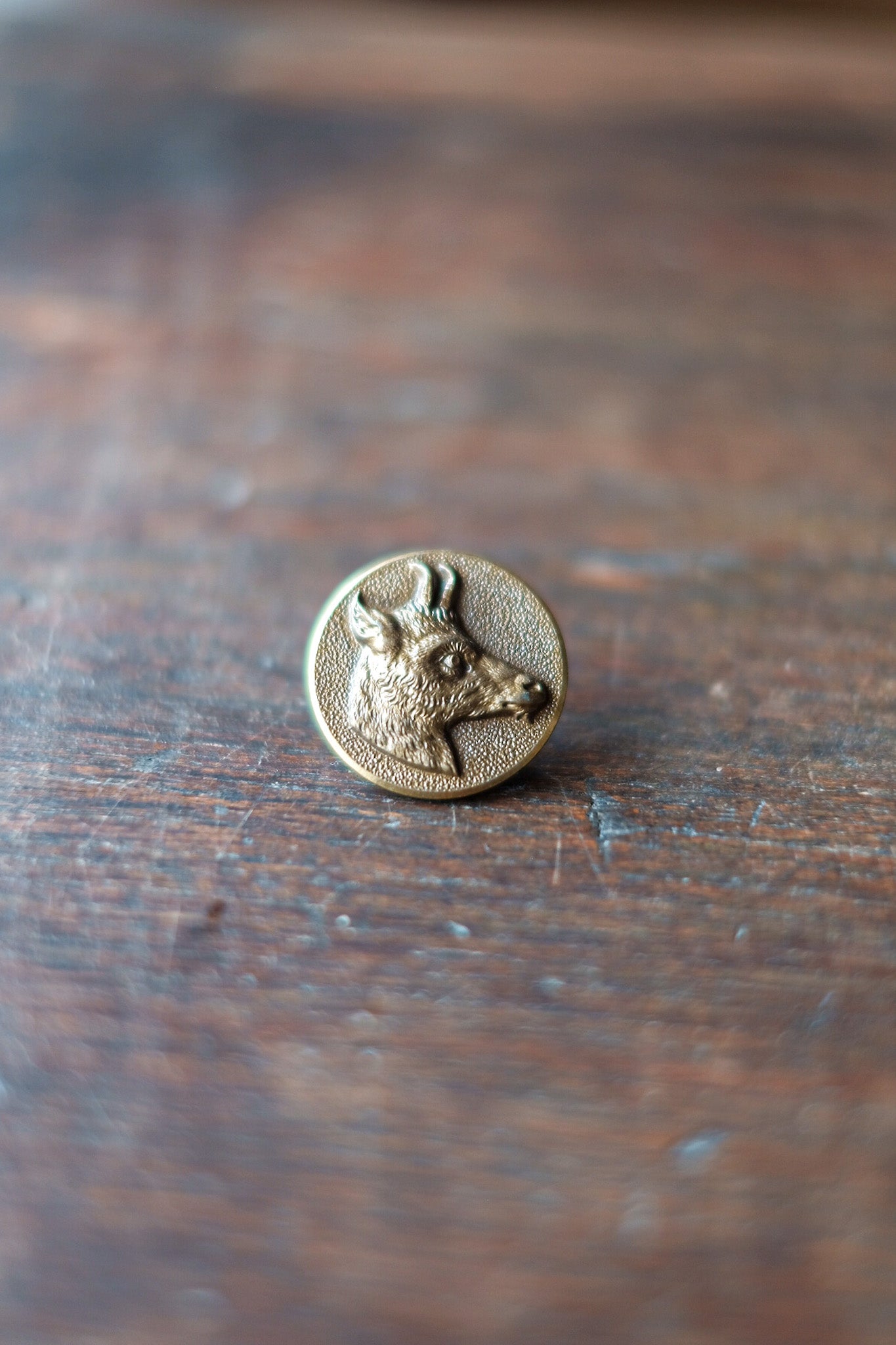 [〜40年代]法國復古狩獵淡淡的動物鈕扣“ 26mm”