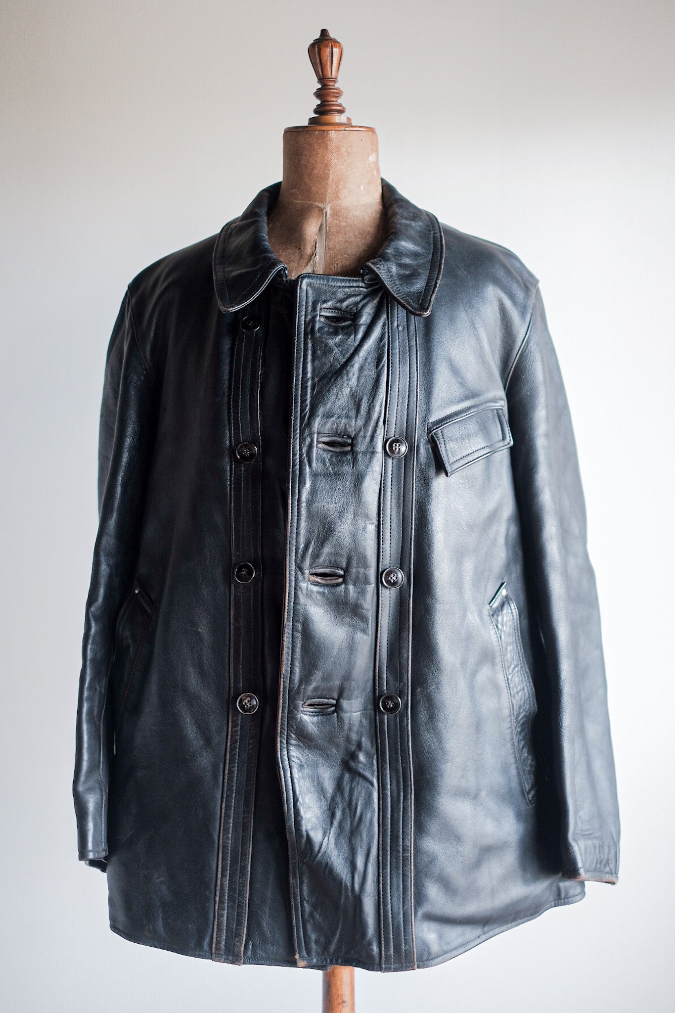 [〜50年代]法國復古勒柯布西耶皮革工作夾克