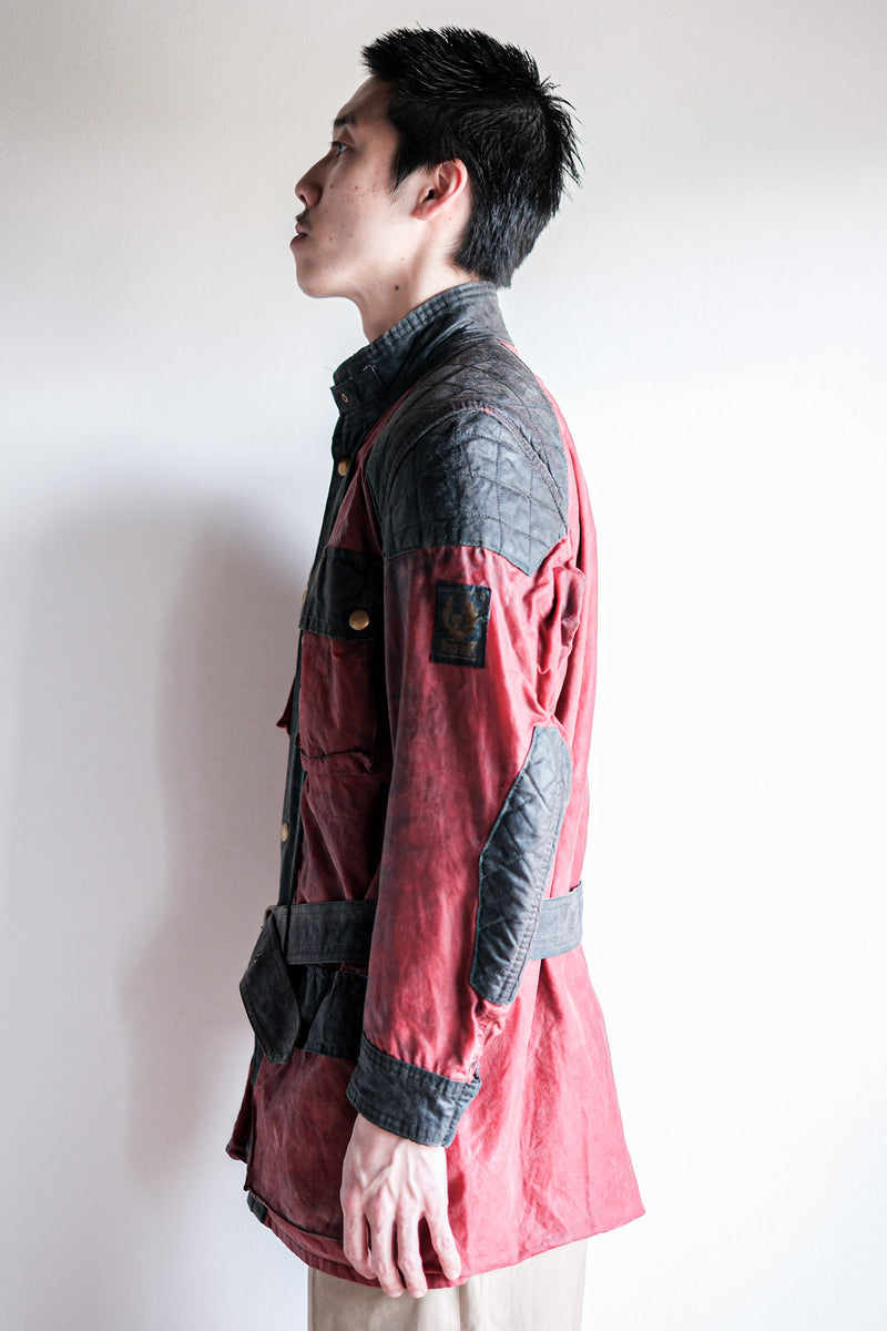[~ 70's] แจ็คเก็ต Vintage Belstaff 2 Tone Red Waxed“ TrialMaster”“ สั่งซื้อที่กำหนดเอง”