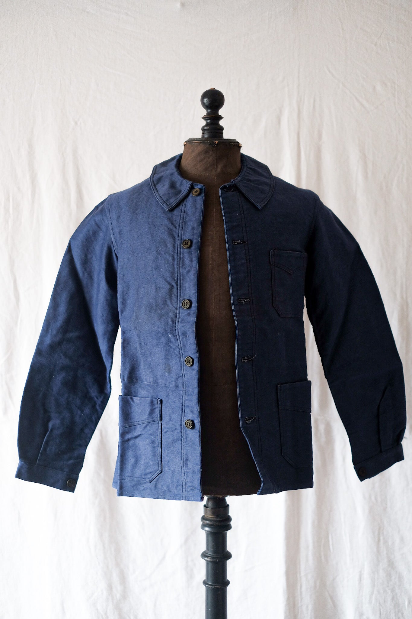[~ 30 '] Le Sanglier Blue Moleskin Work Jacket "Dead Stock"