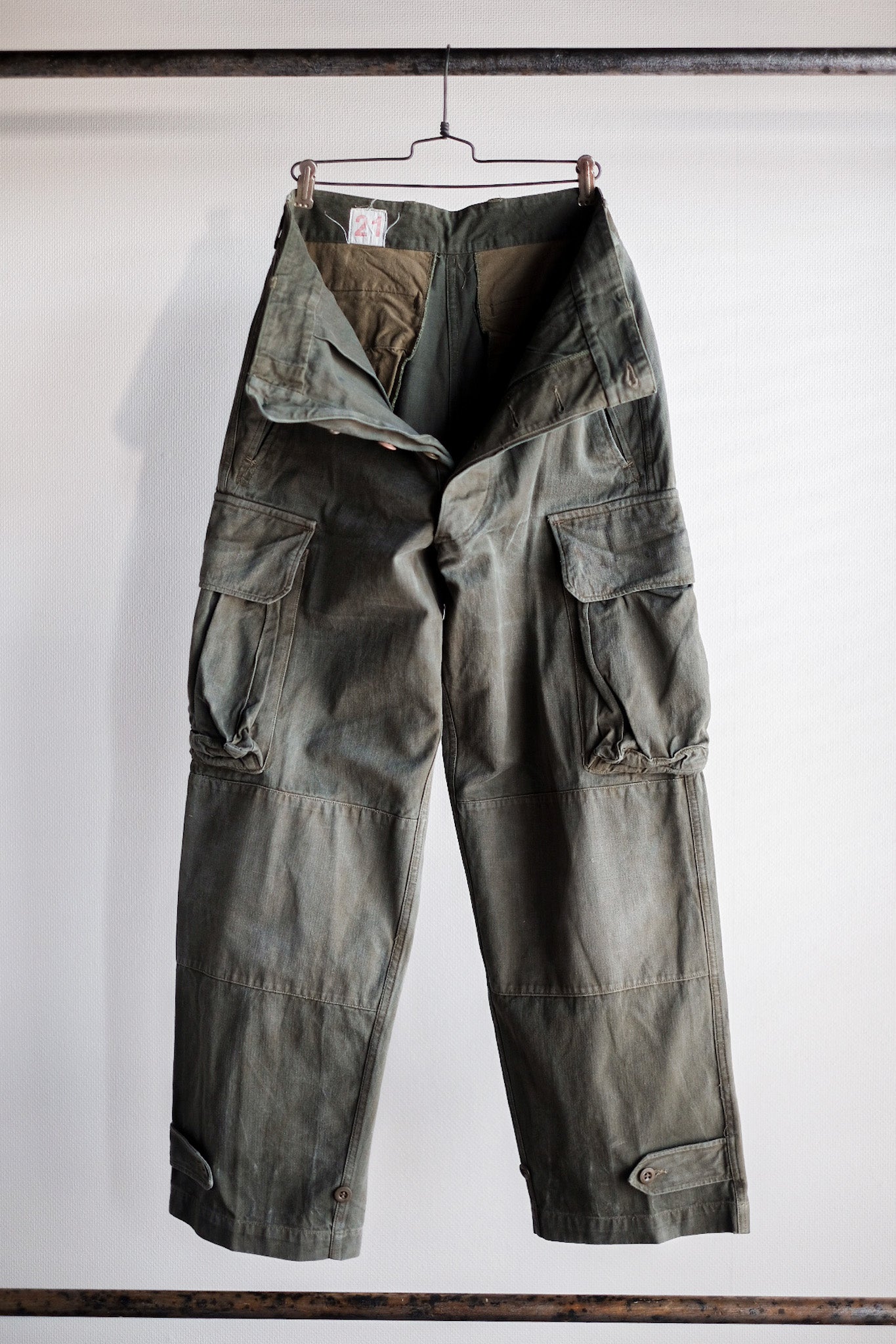[〜60年代]法國陸軍M47野外褲子大小。21