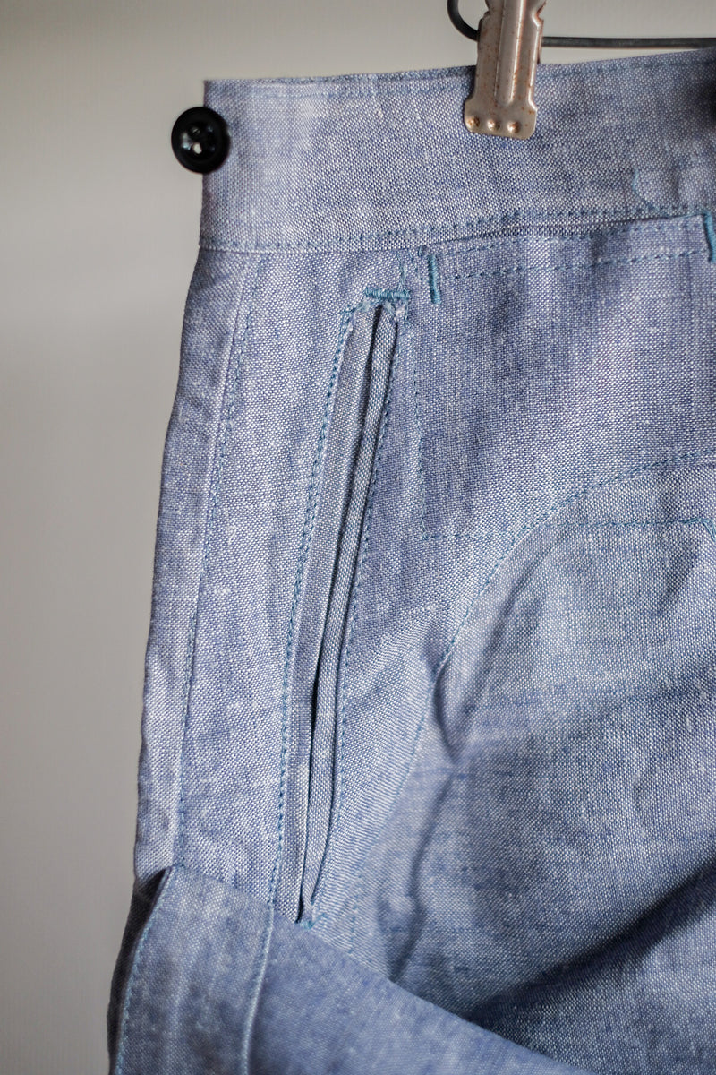 [~ 50's] กองทัพเรือฝรั่งเศส Ramie Linen Sailor Pant "Dead Stock"