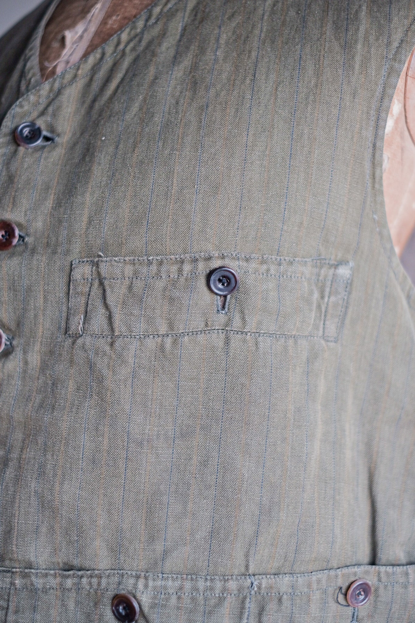 ［~20's］French Vintage Moss Green Hunting Gilet & Jodhpurs "Au Louvre"
