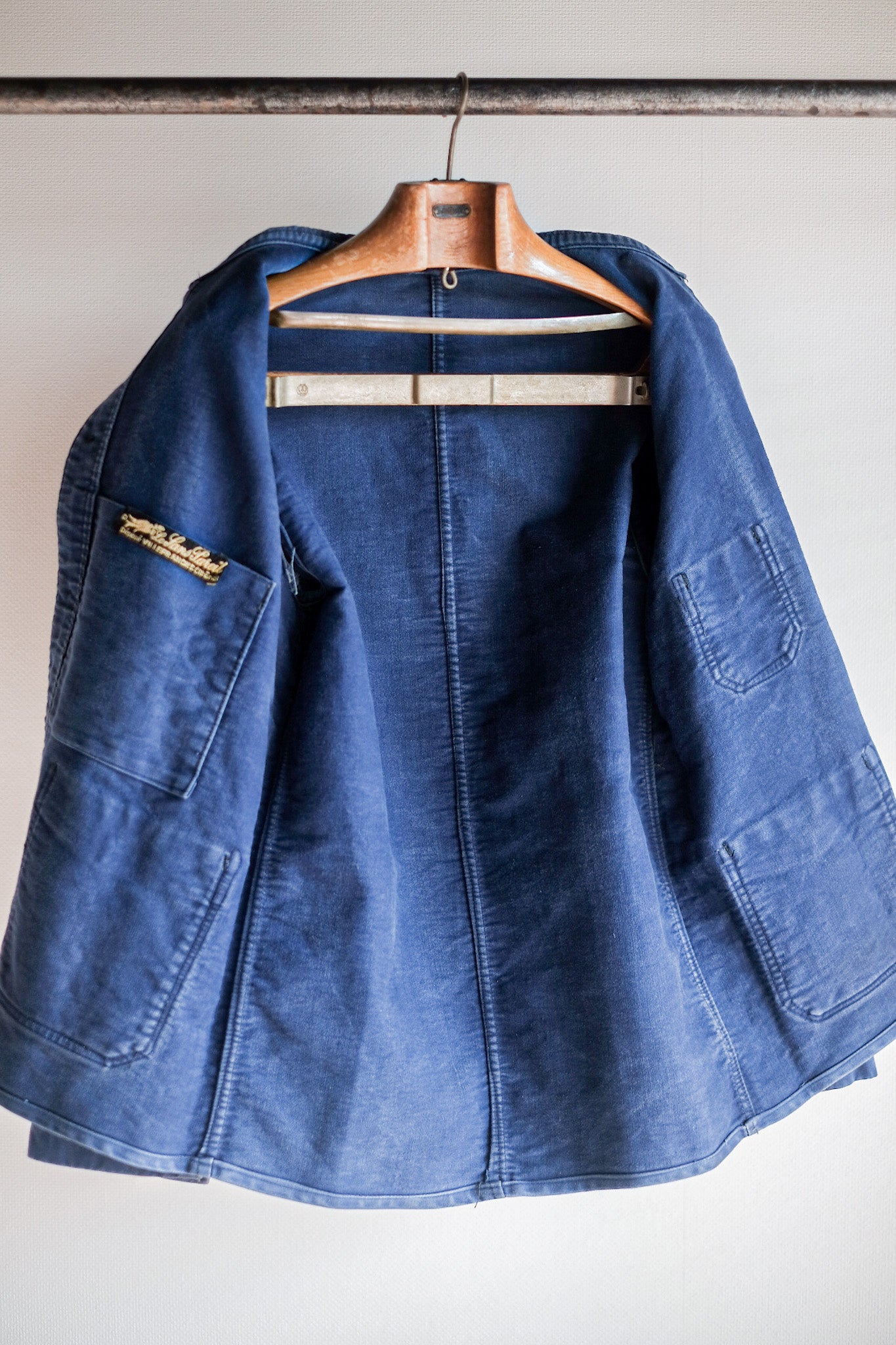 ［~40's］French Vintage Blue Moleskin Work Jacket