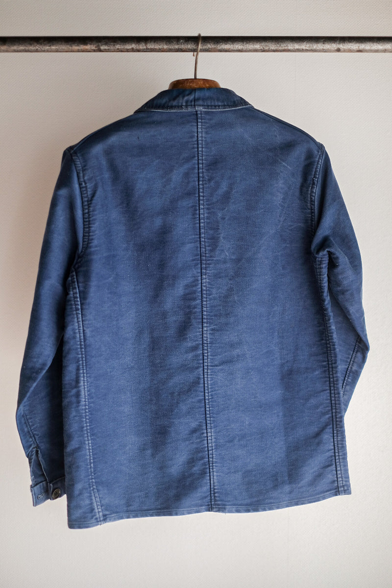[~ 40's] แจ็คเก็ตงาน Moleskin ของ French Vintage Blue Work