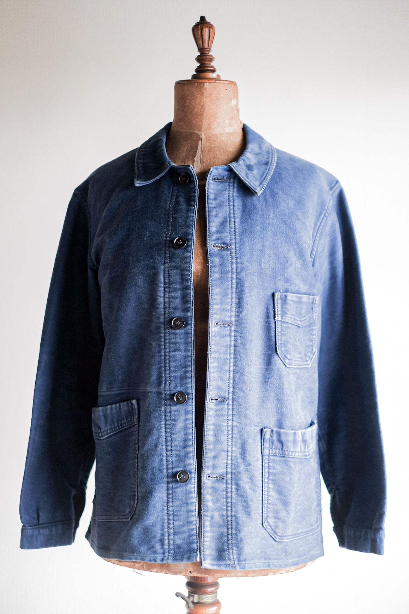 ［~40's］French Vintage Blue Moleskin Work Jacket