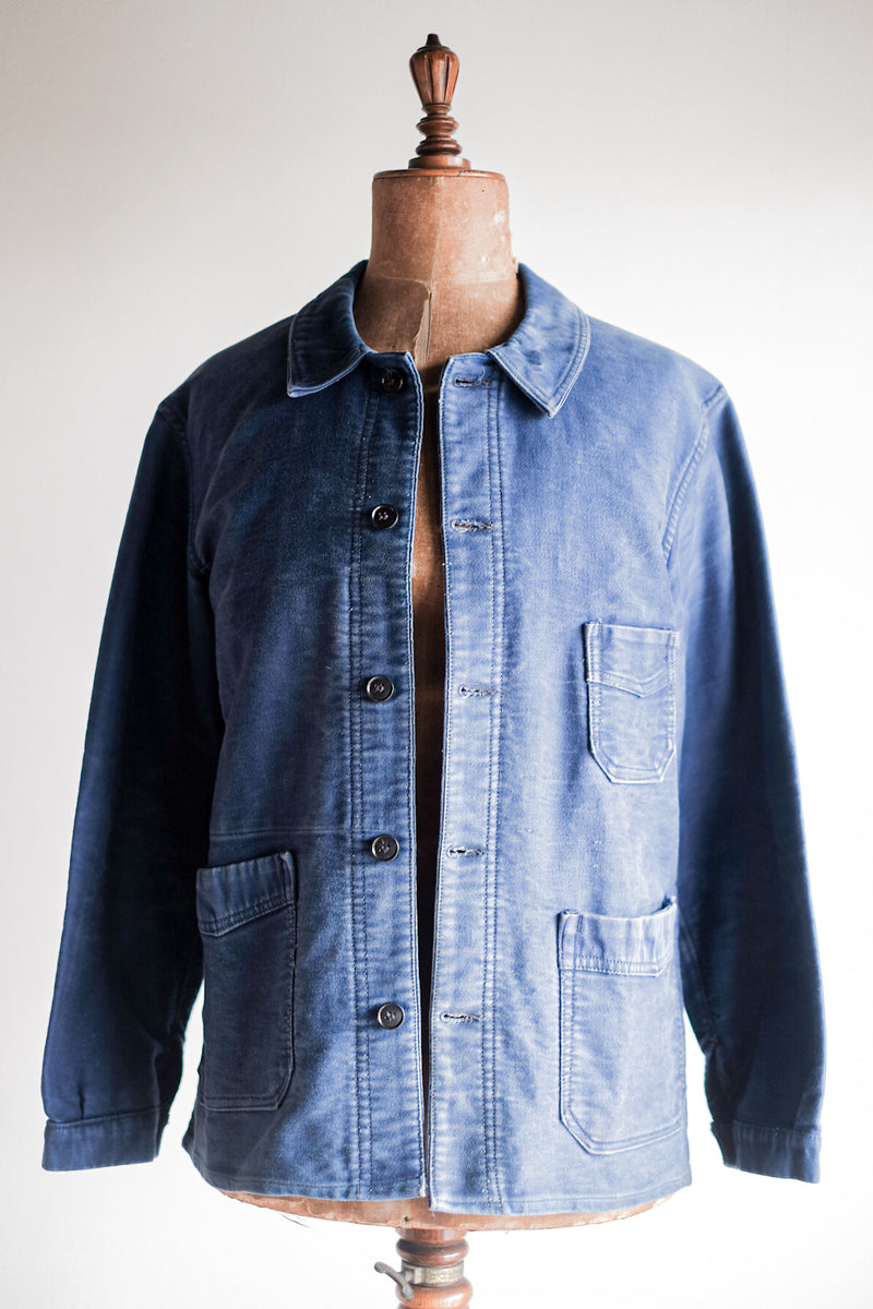 [~ 40's] แจ็คเก็ตงาน Moleskin ของ French Vintage Blue Work
