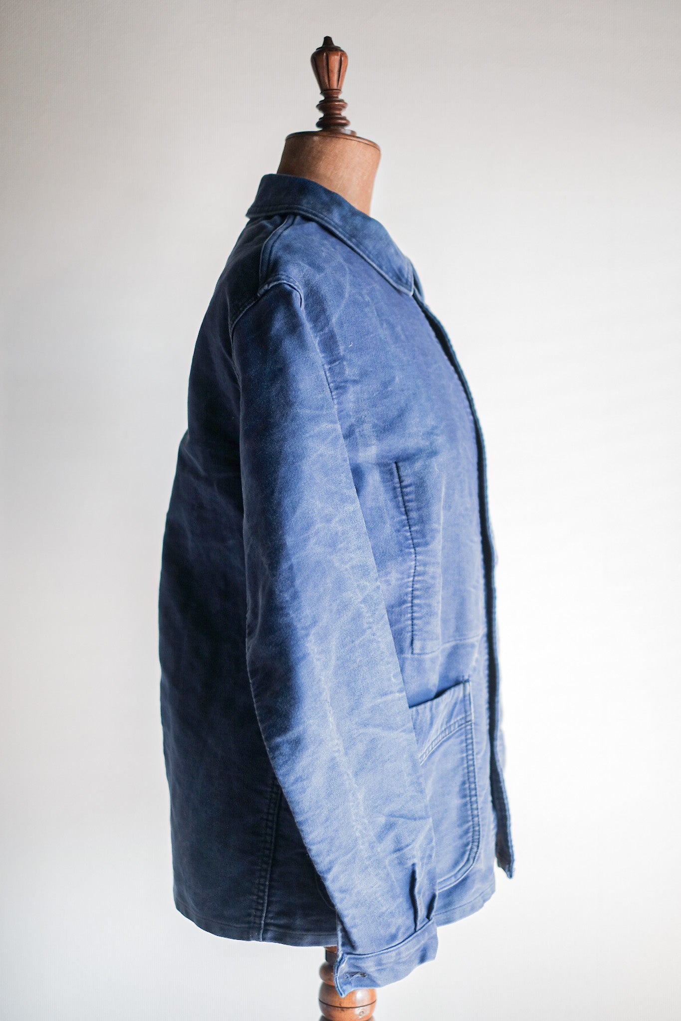 ［~50's］French Vintage Blue Moleskin Work Jacket "Le Mont St. Michel"