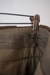 [~ 50's] กางเกงผ้าขนสัตว์สีน้ำตาลกองทัพบกฝรั่งเศส