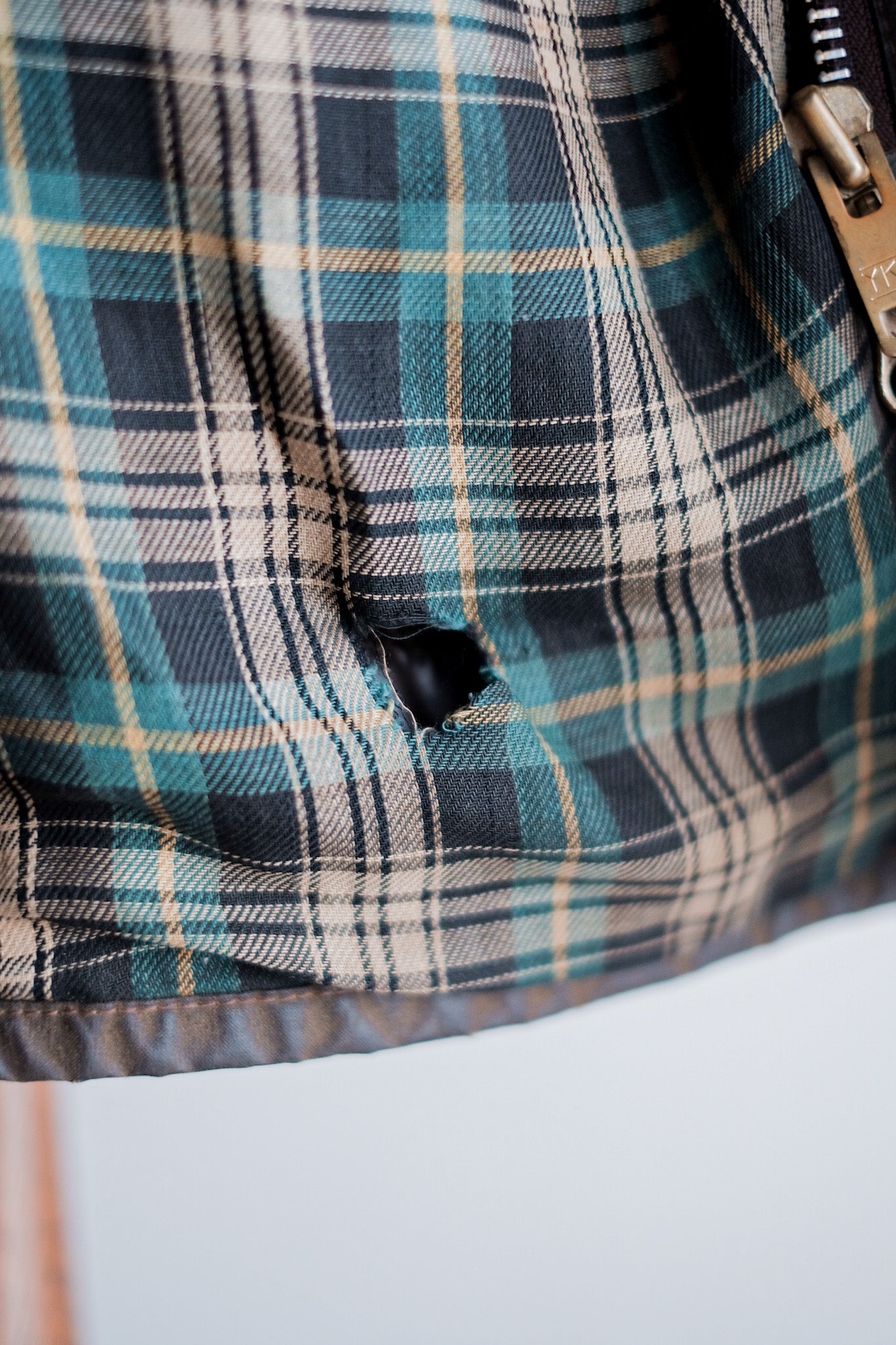 ［~80's］Vintage Barbour "SOLWAY ZIPPER" With Hood 2 Crest Size.40
