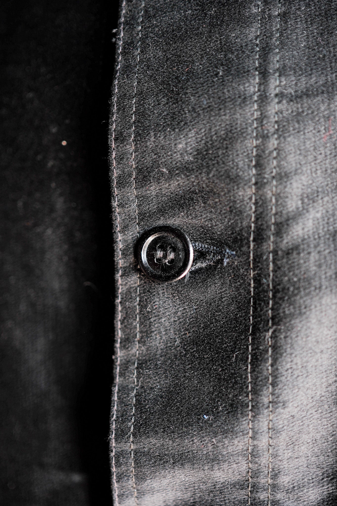 ［~50's］French Vintage Black Moleskin Work Jacket "Dead Stock"