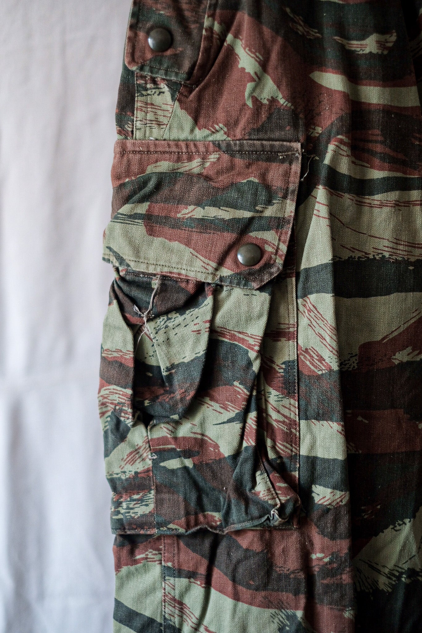 [~ 60's] French Army Lizard Camo Paratrooper Trousers Size.33