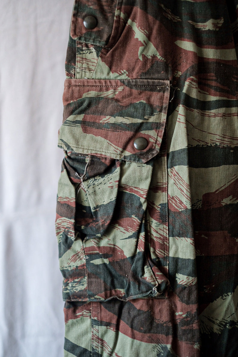 【~60's】French Army Lizard Camo Paratrooper Trousers Size.33
